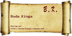Buda Kinga névjegykártya